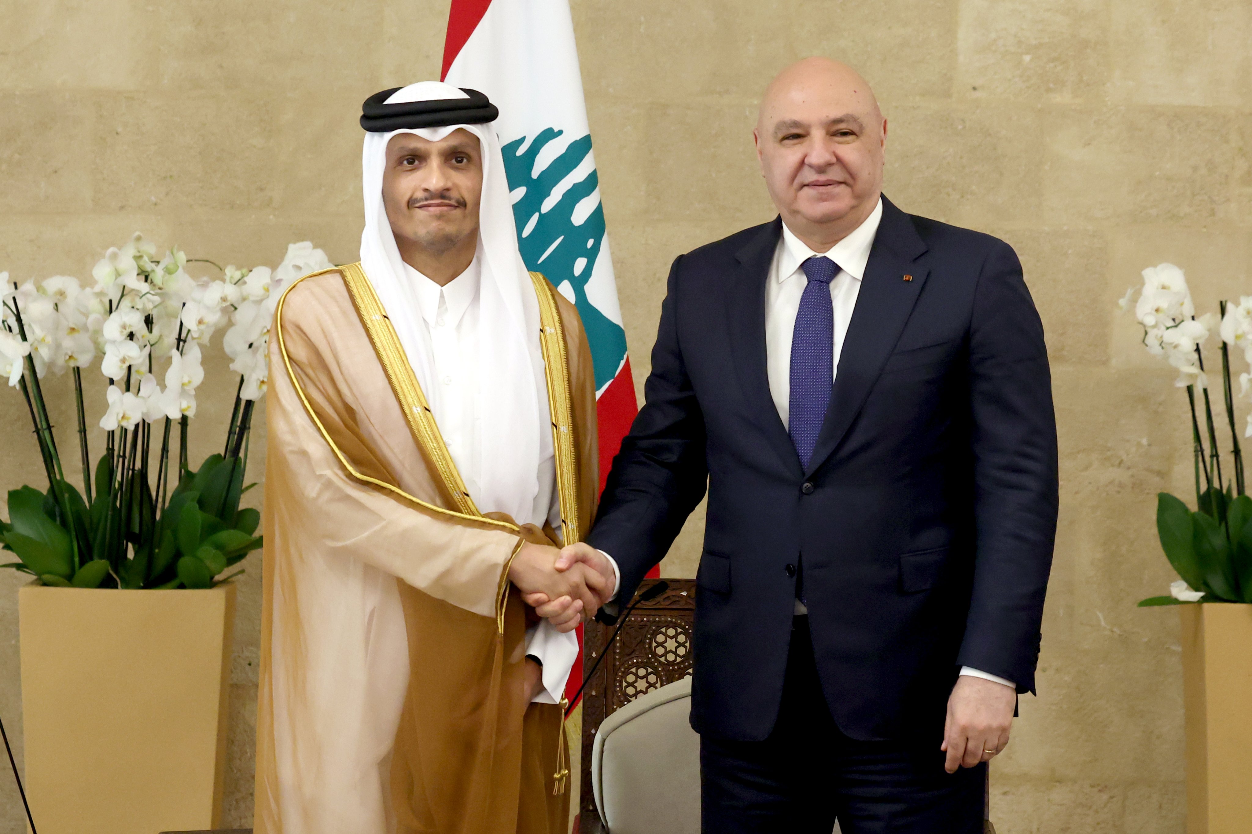 عون لرئيس الوزراء القطري: نثمّن دور قطر في استقرار المنطقة.. والأخير: لدينا حلول متكاملة لملف الطاقة